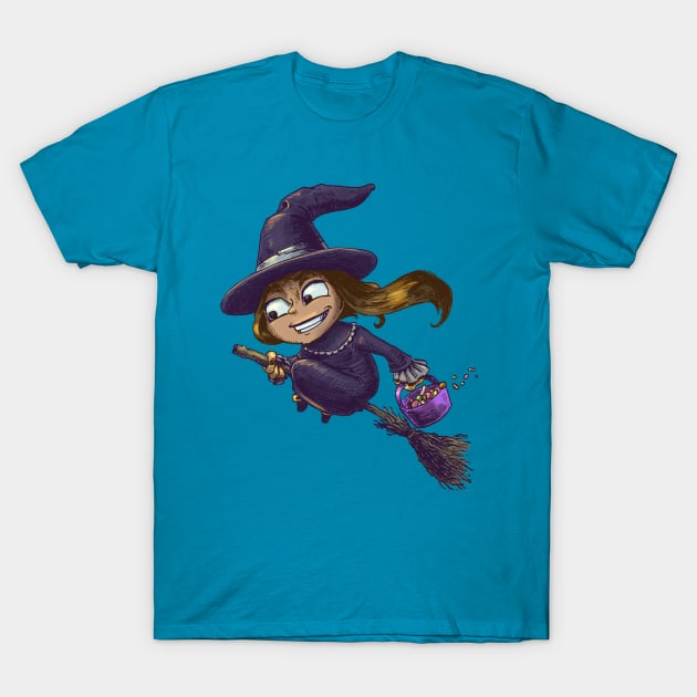 Halloween cute witch trick or treat T-Shirt by Carlos CD